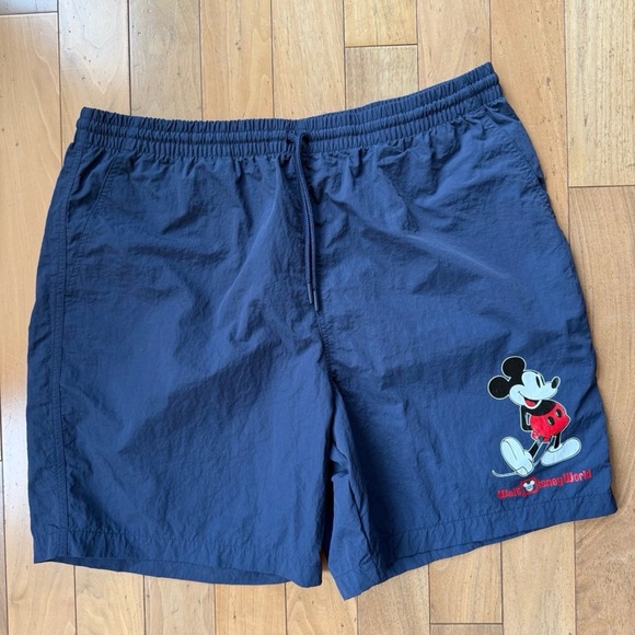 Disney Other - Disney Navy Swim Trunks with Mickey Graphic